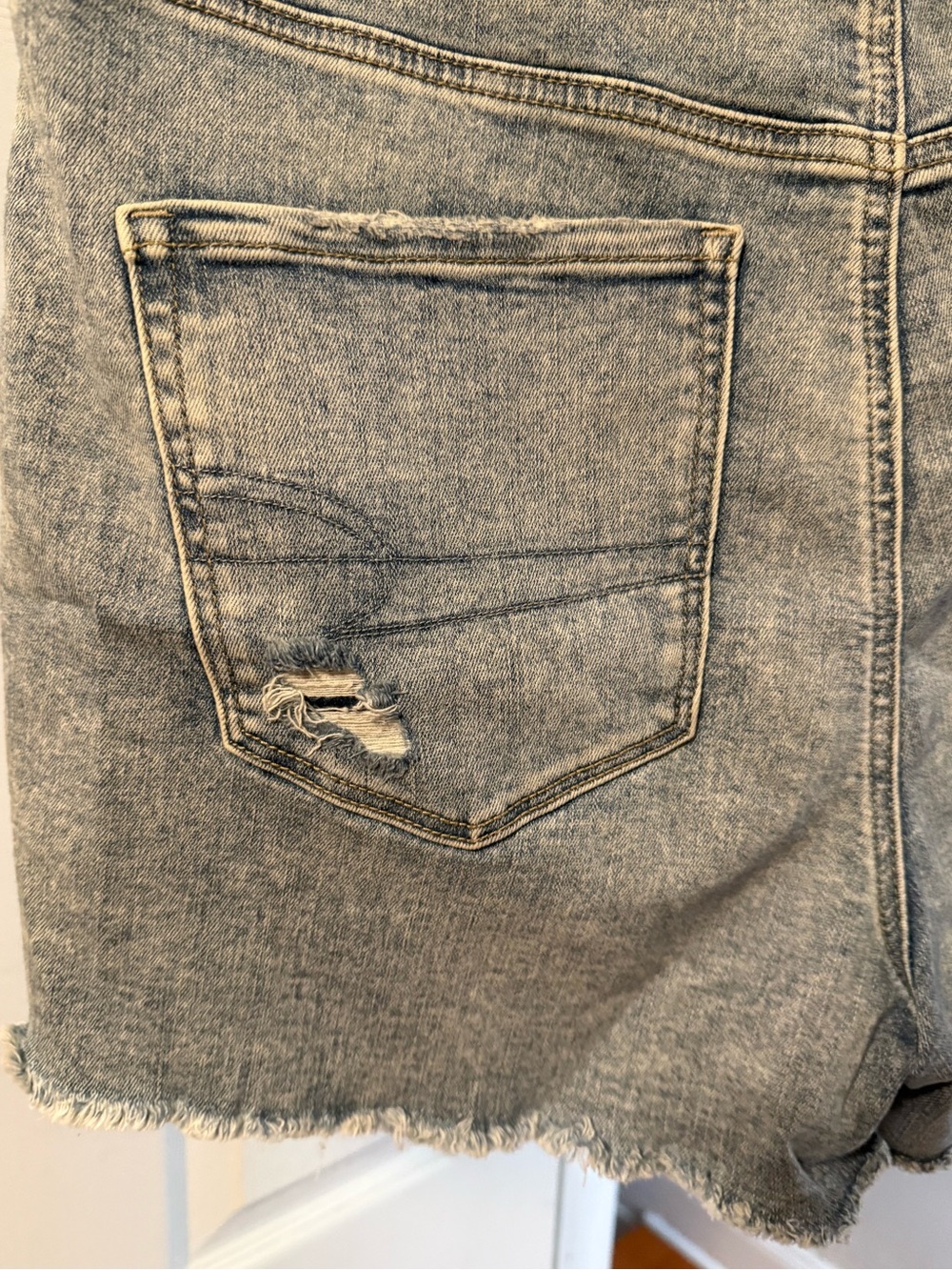 Distressed Light Wash Denim Women’s Shorts - Picture 10 of 10